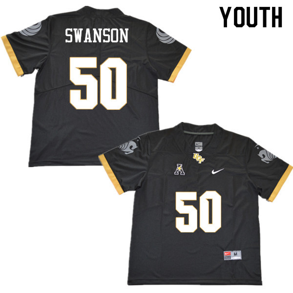 Youth #50 Wyatt Swanson UCF Knights College Football Jerseys Sale-Black